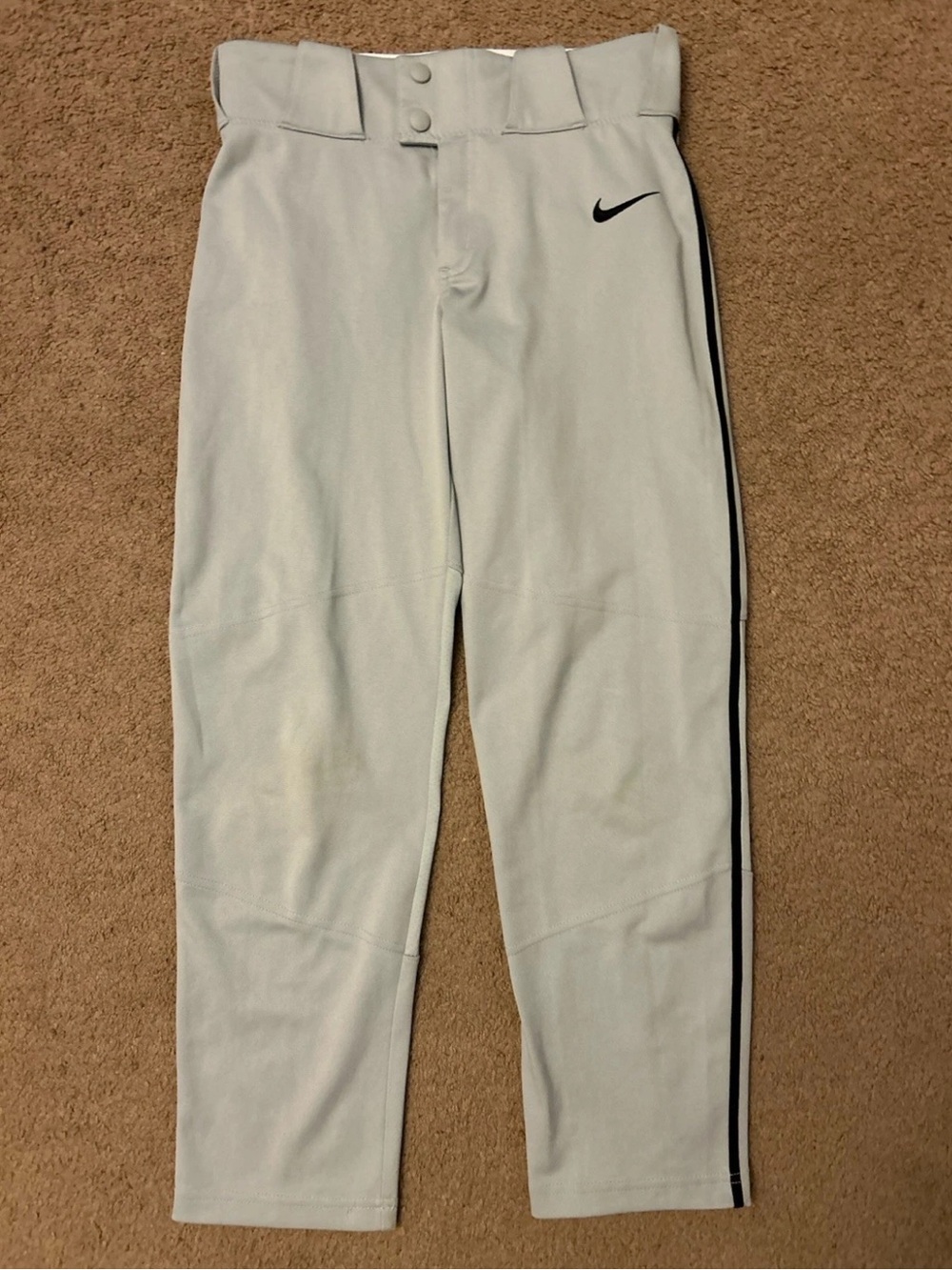 Nike Team Youth Boys Gray Baseball Pants Size L